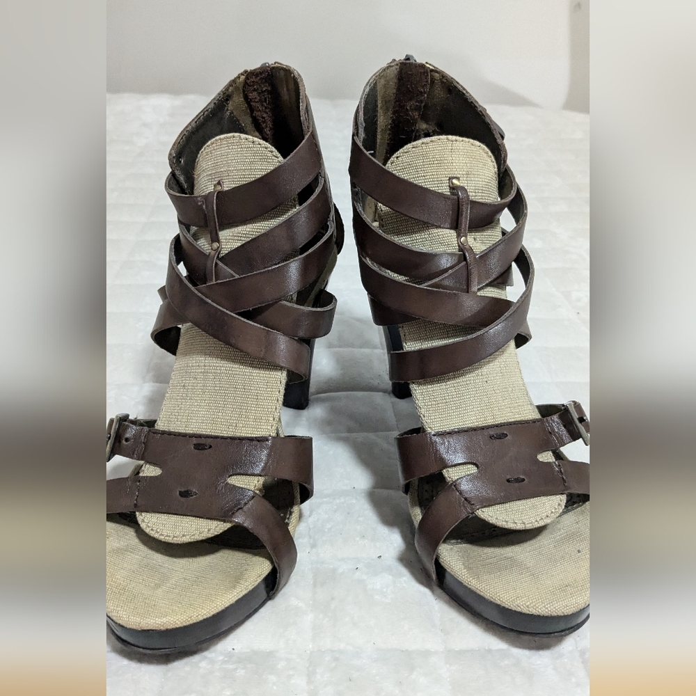 Sam Edelman Leather Strappy Heels 8M - Picture 12 of 12